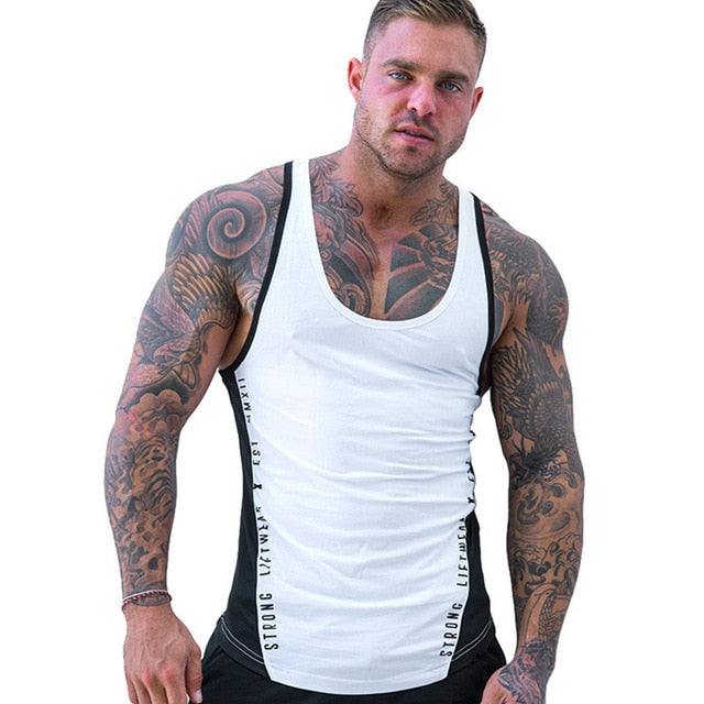Men Bodybuilding Tank tops Gyms Workout Fitness Cotton Sleeveless shirt Jogger clothing Golds Stringer Singlet male Casual Vest