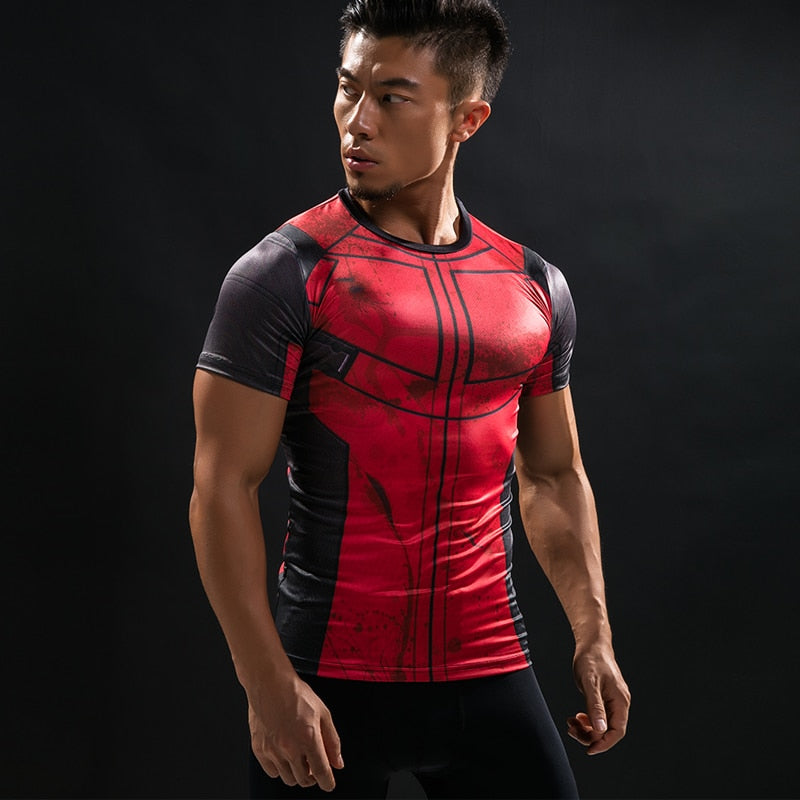 Fun Deadpool Shirt Tee 3D Printed T-shirts Men Fitness G ym Clothing Male Tops Funny T Shirt Superman Deadpool Costume Display