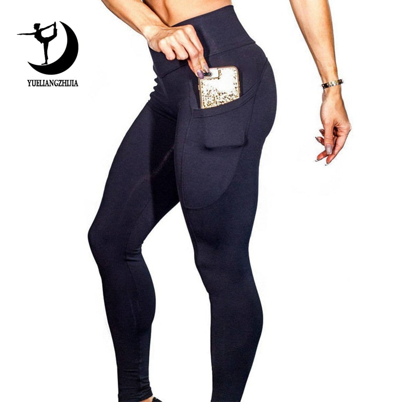 2019 women brand new sports leggings for fitness, High Waist outdoor legging with pocket, Tummy Control sports pants