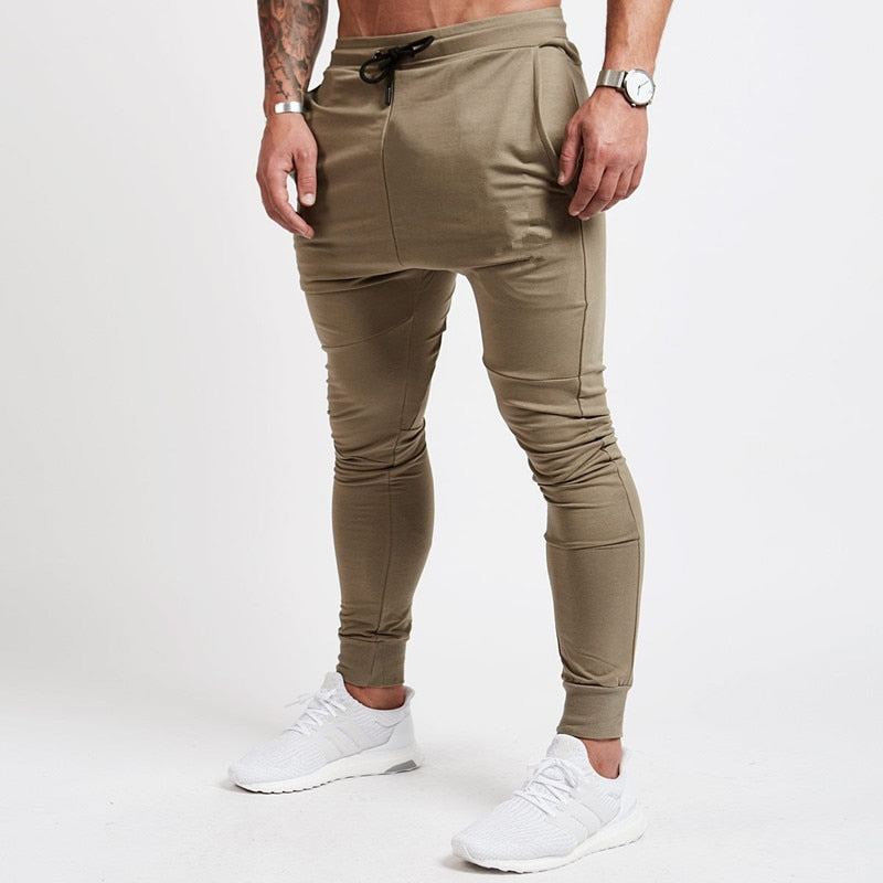 2019 Fashion Men Gyms Pants Joggers Fitness Casual Long Pants Men Workout Skinny Sweatpants Jogger Tracksuit Cotton Trousers