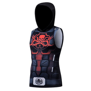 Superhero 3D printing bodybuilding stringer tank top men High elasticity fitness vest muscle guys sleeveless hoodies vest