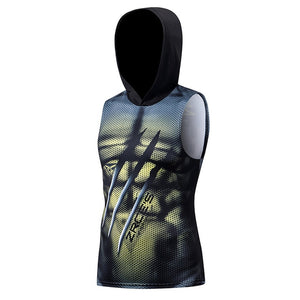 Superhero 3D printing bodybuilding stringer tank top men High elasticity fitness vest muscle guys sleeveless hoodies vest