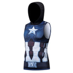 Superhero 3D printing bodybuilding stringer tank top men High elasticity fitness vest muscle guys sleeveless hoodies vest