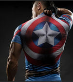 Short Sleeve 3D T Shirt Men T-Shirt Male Tee Captain America Superman tshirt Men Fitness Compression Shirt Punisher MMA