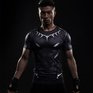 Short Sleeve 3D T Shirt Men T-Shirt Male Tee Captain America Superman tshirt Men Fitness Compression Shirt Punisher MMA