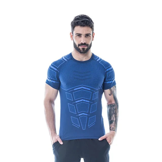 2018 Summer New mens gyms T shirt Fitness Bodybuilding Fashion Male Short cotton clothing Brand Tee Tops