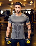 2018 Summer New mens gyms T shirt Fitness Bodybuilding Fashion Male Short cotton clothing Brand Tee Tops