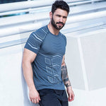 2018 Summer New mens gyms T shirt Fitness Bodybuilding Fashion Male Short cotton clothing Brand Tee Tops