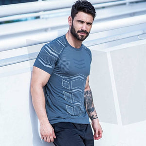 2018 Summer New mens gyms T shirt Fitness Bodybuilding Fashion Male Short cotton clothing Brand Tee Tops