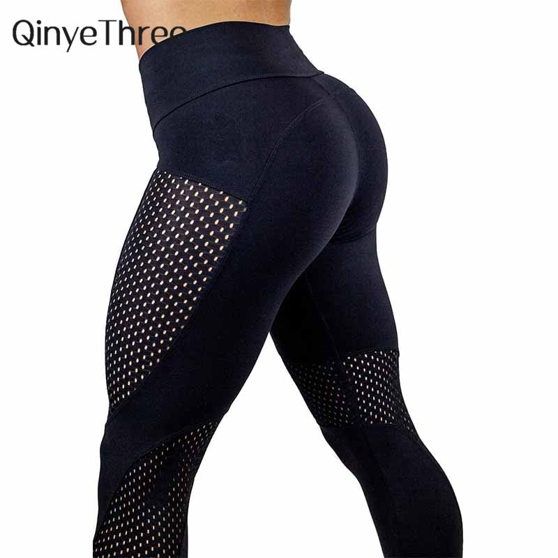 2018 New Quick-drying Yarn Leggings Fashion Ankle-Length Legging Fitness Black Leggins