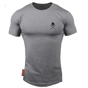 2018 Men Gyms Fitness T-shirt Jogger Workout Cotton t shirts Man Round colla Printed Slim Tee Tops Fashion Casual Brand clothing