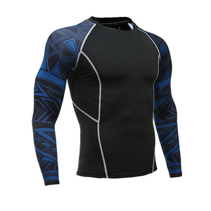 Long-sleeved T-shirt sports men's running T-shirt fitness sportswear sports men's compression sportswear Rashgard