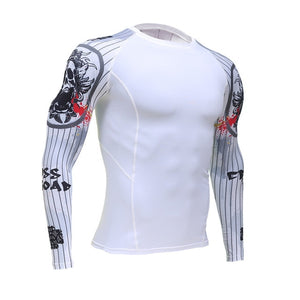 Long-sleeved T-shirt sports men's running T-shirt fitness sportswear sports men's compression sportswear Rashgard