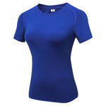 Fitness Women's Quick Drying Shirts Elastic Yoga Sports T Shirt Tights Gym Running Tops Short Sleeve Tees Blouses Shirts Jerseys