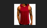 Men's Cotton Sleeveless Hoodie Bodybuilding Workout Tank Tops Muscle Fitness Shirts Male Jackets Top