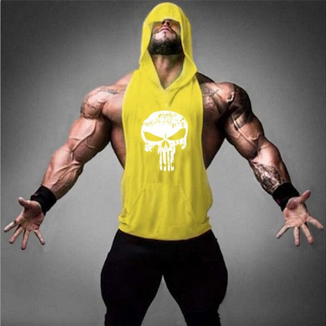 Brand Clothing Fitness Punisher Tank Top Men Stringer Golde Bodybuilding Muscle Shirt Training Vest Gyms Undershirt Singlets