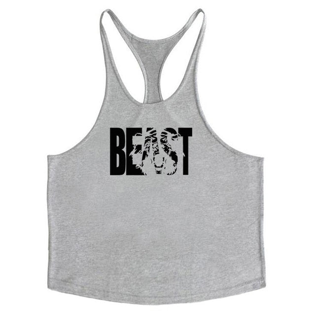 Muscleguys Cotton Gyms Tank Tops Men Sleeveless Tanktops For Boys Bodybuilding Clothing Undershirt Fitness Stringer Vest