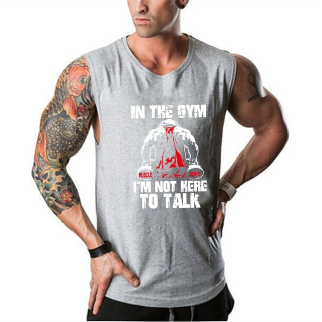 Fitness Men Tank Top Bodybuilding Stringers Tank Tops Singlet Brand gyms Clothing cotton Sleeveless Shirt muscle tops