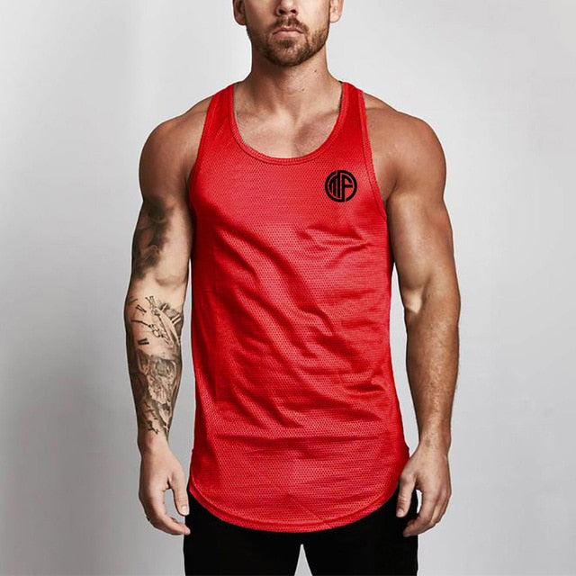 New Brand Clothing Summer Singlets Mens Tank Tops Shirt,Bodybuilding Equipment Fitness Men's Mesh Stringer Tanktop Vest