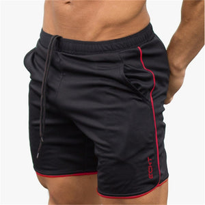 GITF mens gym fitness shorts Bodybuilding jogging workout male short pants sport Run Breathable Quick drying Mesh Sweatpants