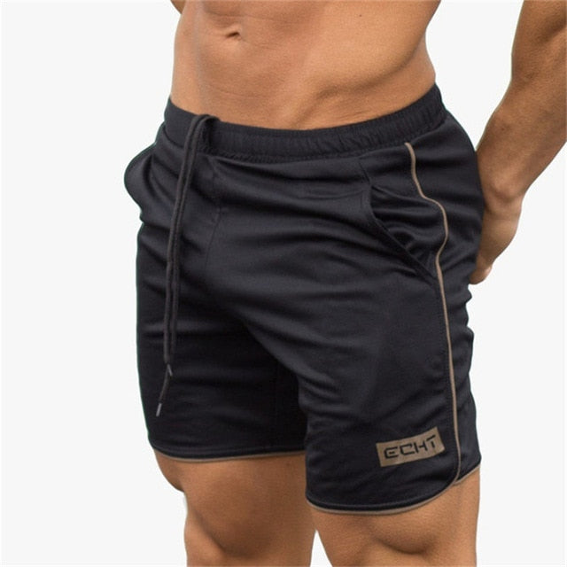 GITF mens gym fitness shorts Bodybuilding jogging workout male short pants sport Run Breathable Quick drying Mesh Sweatpants