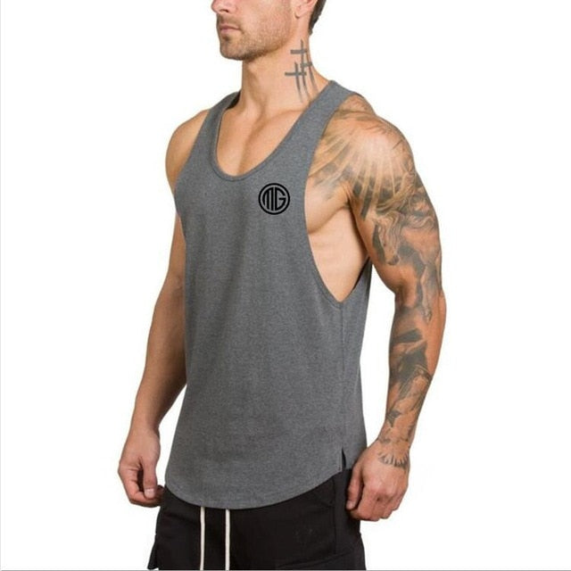 Brand gyms clothing Brand singlet canotte bodybuilding stringer tank top men fitness shirt muscle guys sleeveless vest Tanktop