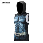 Superhero 3D printing bodybuilding stringer tank top men High elasticity fitness vest muscle guys sleeveless hoodies vest