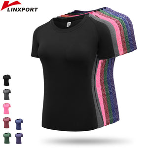 Fitness Women's Quick Drying Shirts Elastic Yoga Sports T Shirt Tights Gym Running Tops Short Sleeve Tees Blouses Shirts Jerseys