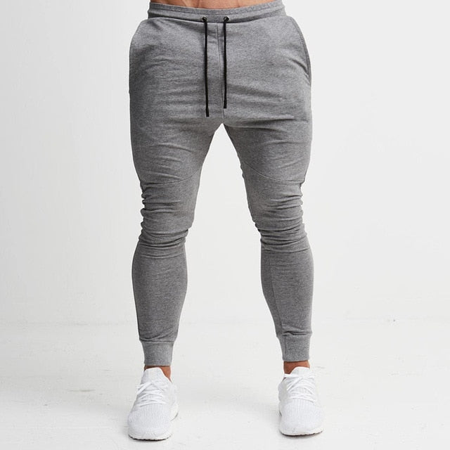 2019 Fashion Men Gyms Pants Joggers Fitness Casual Long Pants Men Workout Skinny Sweatpants Jogger Tracksuit Cotton Trousers