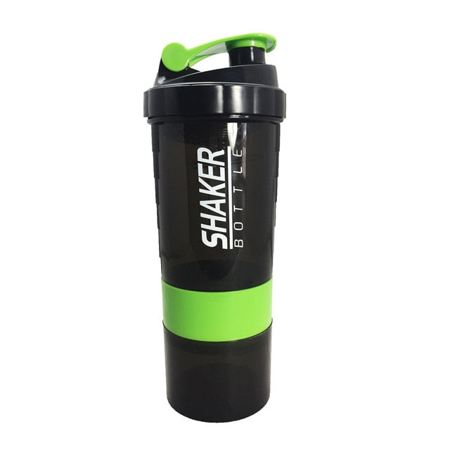 Creative Protein Powder Shaker Bottle Sports Fitness Mixing Whey Protein Water Bottle Sports Shaker for Gym Powerful Leakproof